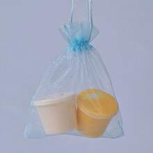 5/10/20/50/100件多色时尚礼品包装袋、礼品袋、家居及日用品、尼龙袋收纳袋、节庆派对用品、婚庆用品、礼品装饰包装、小包装袋、珠宝及配饰包装、礼品挂袋、生日礼物珠宝束口袋、婚宴袋、 - 藍色 - 查看 8