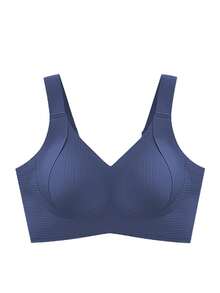 Lilivine Áo ngực có thể điều chỉnh độ che phủ toàn diện, nâng đỡ và hỗ trợ không gọng cho vòng một lớn, thu nhỏ phần dưới ngực, cỡ lớn - Màu xanh lam - Xem 6