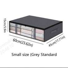 1pc/2pcs Foldable Under Bed Storage Boxes, Classic Fabric Organizer Boxes, Large Capacity For Storing Blankets, Towels, Quilts, Sweaters, Pillows, Linens, Packaging Papers - Zippered Multi-Purpose Home & Room Storage, Under Bed Storage