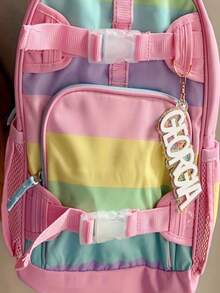 Llavero Personalizado con Nombre Flash - Etiqueta Brillante con Letras DIY Personalizadas, Perfecto para Mochilas BA y Bolsas de Pañales - Diseños Coloridos y Brillantes - Multicolor - Ver 3