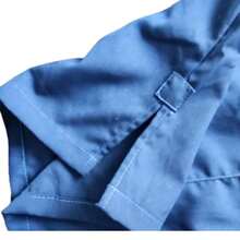 BLUE GOWN WITH BADGE HOLDER Plain Regular - Blue - View 5