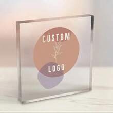 Custom Acrylic Sign - Personalized Logo Or Image, Sleek Modern Design, Desktop Decor, No Power Needed, Ideal For Brand Promotion Or Gift, Personalized Gift | Modern Acrylic Sign | Clear Acrylic Material Back To School
