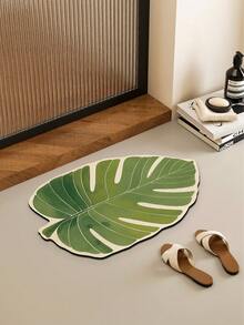 1 tấm thảm nhà tắm in hình lá cọ, thảm sàn vui nhộn, thảm nhỏ cho gia đình, thảm có thể giặt bằng tay, thảm thấm hút đất diatomit, thảm nhà vệ sinh chống trượt, phòng ngủ đẹp, phòng tắm, đồ trang trí phòng - Nhiều màu - Xem 9