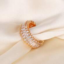 1pc Elegant Luxury Engagement Rings For Women Crystal Ring Birthday Bridal Dress-Up Female Festivals Jewlelry Gift