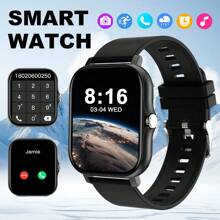 A Multi-Functional Electronic Wristwatch With A 1.44 Inch Touch Screen, Black Silicone Watch Strap, And Various Sports Modes, Camera Control, And Social App Notification Functions, Suitable For Gifting, Sports, School, And Other Occasions, Especially For Female Students.
