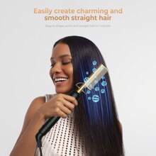 UKLISS Electric Hot Comb With Digital Display Hot Comb Hair Curler Professional High Heat Ceramic Hair Press Comb, Multifunctional Copper Hair Straightener For Thick Hair,Gifts For Men Women Gift Ideas Unique Gifts Top Cool Gifts Gifts For Her Gift Sets