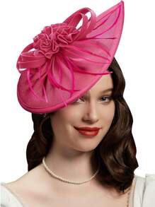 1 Stück fächerförmiger Tee-Party Fascinator Hut für Frauen, Kentucky Kopfbedeckung Derby Pillbox Kirchenhut für Cocktail Hochzeit, Haaraccessoires, kleine Hüte, Mini Fascinator, Mini Mütze