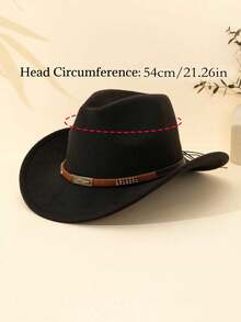 1 Stück Unisex & Kinder schwarzer Filzhut aus Segeltuchmaterial mit Anker Dekor, westlicher Stil Sonnenhut, geeignet für tägliche Outfits, Partys, Outdoor-Aktivitäten, ganzjährig