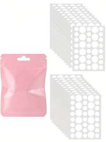 1520pcs Pink, Black, White, Blue, Purple, Green Star Pattern E-Star Face Stickers, Essential For Photo Taking And Face Painting, Suitable For Various Parties, Gatherings And Entertainment Activities. Available In 1140/760/304/152/76pcs Packs, Cosmetic, Affordable Price, Can Be Used For Room Decoration, Vanity, Travel, Bedroom, Makeup Accessories - Multicolor - View 2