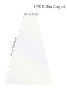 1pc 3 Meters/5m Champagne White Sequin Carpet, Suitable For Wedding, Wedding Decoration, Holiday Birthday Party Ceremony Decoration, Event Stage Background Decoration, Store Opening Entrance Decoration, Holiday Party Decoration, Room Decoration, Home Decor, Outdoor Party Decoration, Background Decoration, Wedding Party Supplies. Long Carpet Can Be Trimmed. - White - View 6