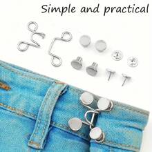 1 Sets Of Waist Collection Artifact Jeans Waistband Adjustment Small Fixed Button Pants Waistband Tightening Button Size Adjustment Button Waist Buckle