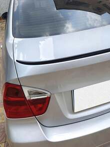 Black Glossy Rear Spoiler Lip Trunk Wing Extension For BMW 3 Series E90 F30 G30 2005-2021 Racing Style - Black - View 6