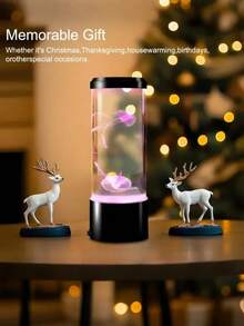 1pc Jellyfish Lamp, Mesmerizing Lava Lamp, Jellyfish Table Lamp, Mood Light, Color Changing Light, Bedside Lamp, LED Night Light, Lava Lamp - USB Powered, 7-Color Jellyfish Ambient Reading Lamp, Suitable For Bedroom, Living Room, Dining Room, Study, Library Lighting, Birthday, Holiday Gift - Jellyfish Light - View 8