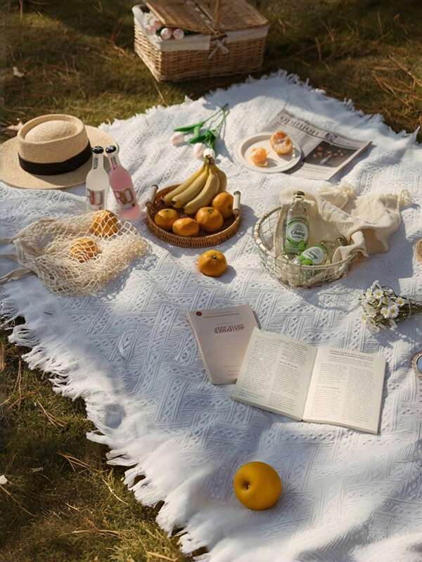 Coperta da picnic per esterni, coperta per divano interno, tappetino da picnic con nappe, coperta da esterno lavabile in lavatrice, adatta come coperta decorativa da campeggio, tappetino da spiaggia extra large, per campeggio, prato del parco, adatta per viaggi in autunno/inverno, regali di Ognissanti e Natale