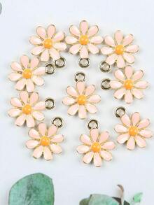10pcs/20pcs Multi-Color Flower Jewelry Accessories, Mini Cute DIY Alloy Daisy Pendant Charms, Suitable For Earrings, Necklaces, Keychains And Various Jewelry DIY