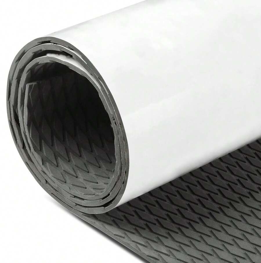 Alfombra de espuma EVA Abahub de 96"x 23.5"/ 38"/ 47" para embarcaciones, almohadilla de tracción antideslizante autoadhesiva y recortable para tablas de surf, kayaks y tablas de pie - Gris Oscuro - Ver 1