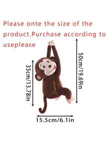 1pc Paper Towel Box For Both Home And Car, Car Mounted Cartoon Storage, Car Interior Decoration, Cute Children's Monkey Paper Towel Draw