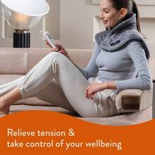 Revive Me Neck Shoulder Heat Pad Grey Fast Heatup 3Hour Adjustable Temperature Auto Safety ShutOff Hine Washable Specifically For Neck Shoulder Size Adjustable 47 X 52cm - Grey - View 2