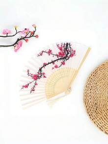 1pc Retro Style Handheld Fan, Chinese Hanfu Design, Summer Portable Folding Fan - A - View 8