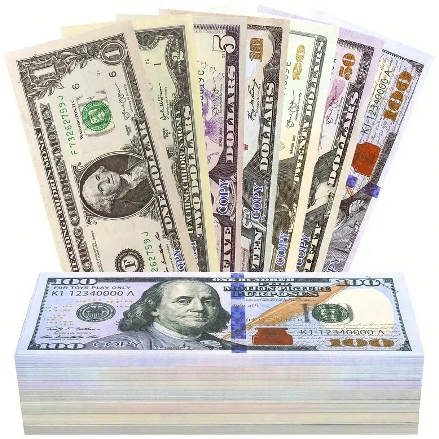 210pcs Dollars MovieProps, Video, Magician, Prank Teaching, Parties - Perfect Party Favors, Halloween/Christmas Gifts - 210pcs - 查看 1