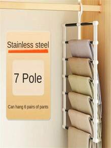 1 pezzo Gruccia multipiano in acciaio inossidabile - Organizer pieghevole per jeans, leggings e pantaloni, per armadio e cabina armadio - Facile da installare e usare - Perfetto per piccoli armadi!