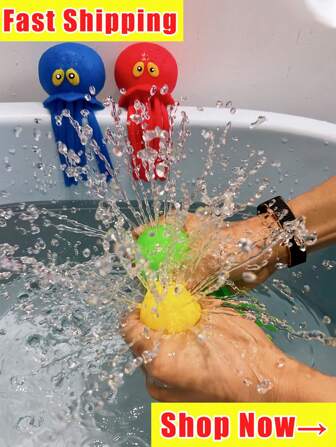 吸盘章鱼捏捏趣味玩具沐浴夏日章鱼吸盘减压排气。章鱼水球，橡胶沐浴玩具，耐磨，感官压力缓解泳池漂浮玩具可爱袋装填充物泳池玩具橡胶沐浴玩具，章鱼泳池潜水玩具。