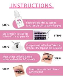 1支12毫升专业超强睫毛胶水 - 0.5-1秒速干，持久45天，专业黑色胶水（12毫升） - Stacy Lash 持久睫毛胶 - 黑色 - 查看 3