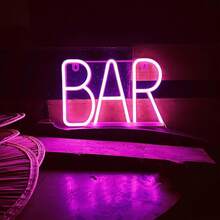 1 pieza Señal de neón para bar, 28.5 X 19 Cm / 11.2 X 7.5 In, Señal de neón para bar, bar en casa, decoración de pared de fiesta, regalo de Navidad (Blanco cálido) - barra de luz de neón - Ver 14
