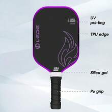 Lightweight Offensive Carbon Fiber Rackets, TPE Edge Banding, PP Honeycomb Core, Carbon Fiber Peak Rackets, A Perfect Combination Of Performance, Durability And Style, Professional Personal Practice Rackets, Gift Set - Purple - View 5