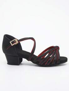 1 Pair New Fashion Classic Low Heel Soft Bottom Latin Dance Shoes For Girls And Children