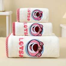 Disney 1pc Mickey Minnie Coral Fleece Towel Set, Absorbent Quick-Dry No Shedding, Cartoon Embroidered Home Use