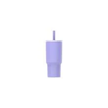 20 Oz Double Wall Stainless Steel Tumbler With Straw Lid Purple - Purple - View 3