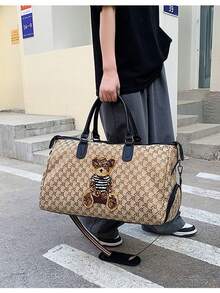 2025 New Shoulder Bag, Fashionable Simple Large Capacity Short-Distance Travel Bag - Khaki - View 6