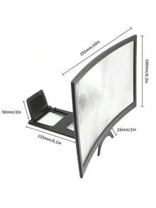 Screen1pcs Magnifier For Cell Phone, 12" Curved Phone Magnifying Screen Upgraded HD 3D Phone Screen Amplifier Phone Stand With Screen Enlarger Compatible With All Smartphones For Movies Videos
