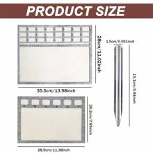 Plateau de perles pour la conception de bracelets et colliers DIY, avec une longue cuillère à manche pour les bijoux, plateau pratique avec grille, outil pratique pour la fabrication de bijoux