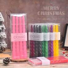 4pcs 8 Inch 10 Inch Classic Color Thread Twist Long Rod Candle Wholesale Household Creative Smokeless Twist Twist Styling Rod Wax