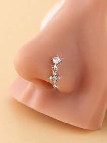 1 件女士悬挂式鼻钉/鼻环，适合鼻孔穿孔的身体饰品 - 彩色 - 查看 2