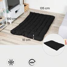 Meubles Cosy 雙人折疊蒲團床墊，帶沙發墊，135 x 190 x 10 厘米，黑色 - 黑色 - 查看 4