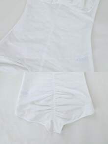Waist Cincher Women Full Body Shaper Bodysuits Slimming Firm Tummy Control Shapewear Cross Shaping Underwear Sexy Cami Butt Lifter - trắng - Xem 8