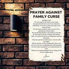 1PC Prayer Against Family Curse Tin Sign, Spiritual Wall Art, Motivational Quote, Family Protection, High-Quality Metal, Inspirational, Family Blessing, Spiritual Decor, Protective, 8x12 Inches - 8x12 inch/20x30cm-1 cái - Xem 7