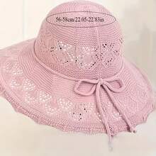 1 szt. damski kapelusz przeciwsłoneczny z poliestru, oddychający składany szeroki kapelusz plażowy, ochronny duży rondo na lato, pranie ręczne - elegancki damski kapelusz przeciwsłoneczny podróżny