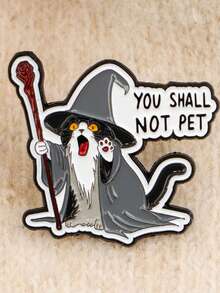 1 件黑猫珐琅别针可爱动物女巫胸针松针翻领别针徽章背包服装配饰趣味珠宝朋友礼物 - 彩色 - 查看 6