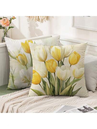 2pcs Abstract Modern Art Throw Pillow Covers, 17.7*17.7 Inches - Vintage Brown, Hidden Zipper, Soft Touch, Machine Washable, Suitable For Living Room And Outdoor Decor - (Pillow Inserts Not Included)