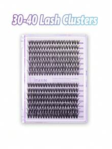 280 chiếc, D Curl, Bộ nối mi tự làm, Mi từng cụm D Curling, Cụm mi có keo dán mi, Tháo mi và dán mi, Dụng cụ cọ gắn mi tự dán tại nhà, Bộ mi, Lông mi, Lông mi giả - màu đen - Xem 11