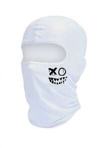 Musion 1pc Halloween Smile Face Print Ski Mask Balaclava Face Mask For Men Women UV Protection Windproof Scarf For Snowboard Motorcycle Skull Skeleton