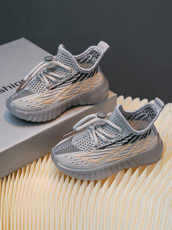 1 Pair Unisex Fashion Breathable Casual Sneakers, Thick Soles Children's Running Shoes, Suitable For Daily Wear And Outdoor Activities In Spring, Summer And Autumn