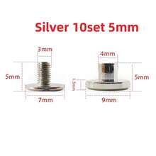 5/10/15 Sets Luggage Leather Metal Craft Solid Screw Nail Rivet Double Curved Head Belt Strap Rivets Book Screws Buttons Snap