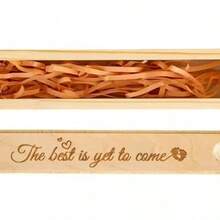 1/2/5 件怀孕公告创意展示盒（不含妊娠试验）、木制记忆盒珠宝收纳盒、怀孕公告礼物、迎婴派对装饰（不含妊娠试验套件）（含拉菲草） - 1 - 查看 7