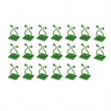 30pcs, Plant Wall Fixture Clips For Climbing Plants Invisible Vine Traction Support Holder With 36Pieces Adhesive Stickers Fixing For Indoor Outdoor Garden Decorations (Green Leaf) - Dark Green - View 13