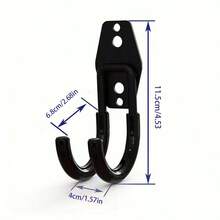 重型钢制车库储物挂钩，带防滑涂层；实用的壁挂式挂钩，用于悬挂自行车、梯子和园艺工具；黑橙色，1 件/2 件橙色，黑色